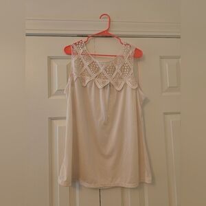 Hannah Ivory Lace Detail Tank Top